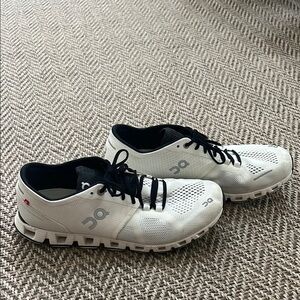 On Running White and Black Athletic Shoes Women’s Size 10